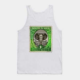 African Elephant Stamp Tank Top